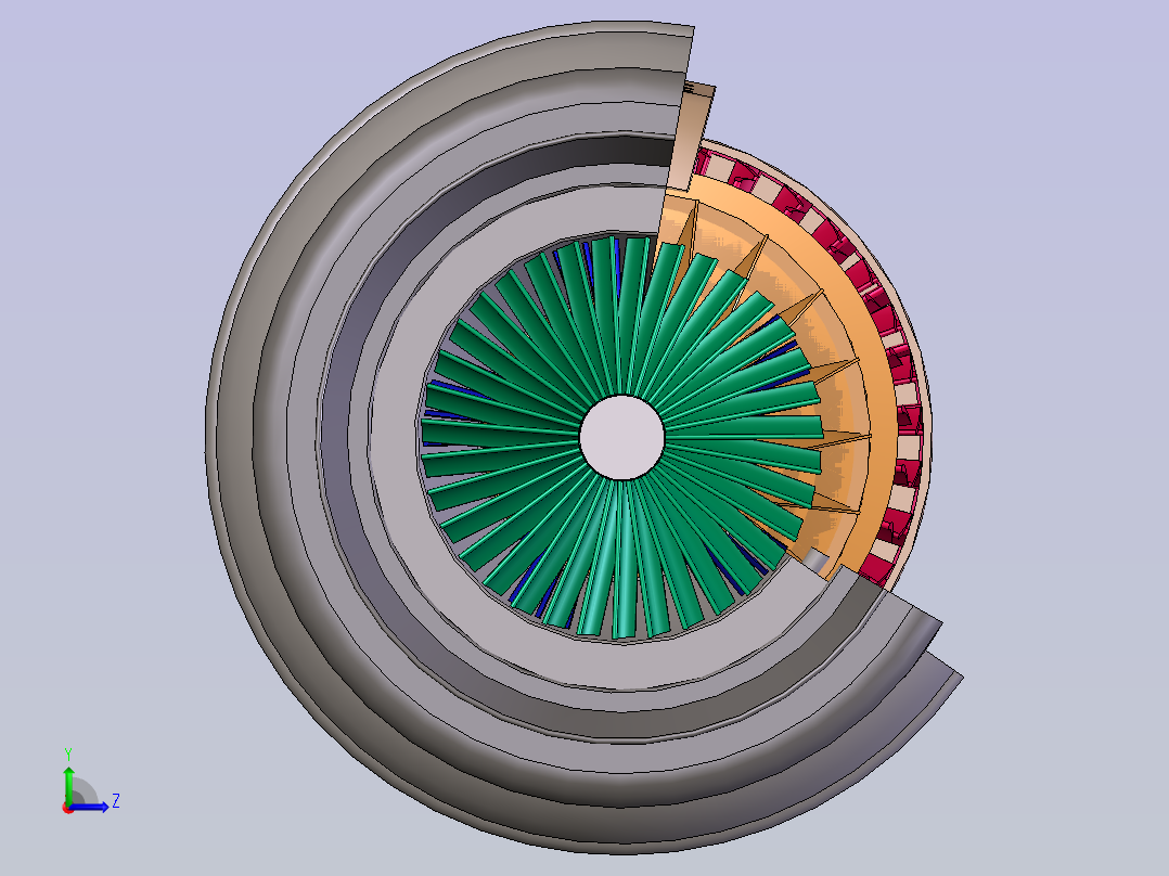 燃气轮机左视图