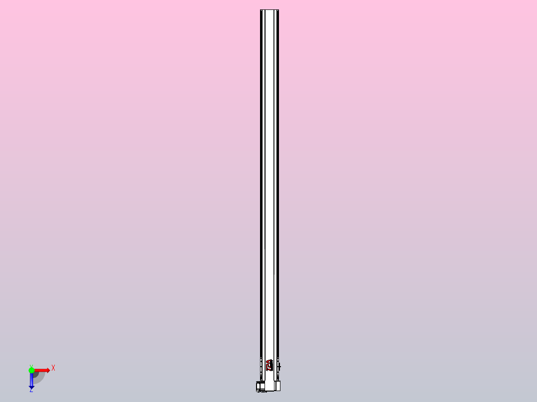 皮带直线轴半封闭可选导轨TPA-HNB-120D-110-L2200-RP-C-P40-N3俯视图