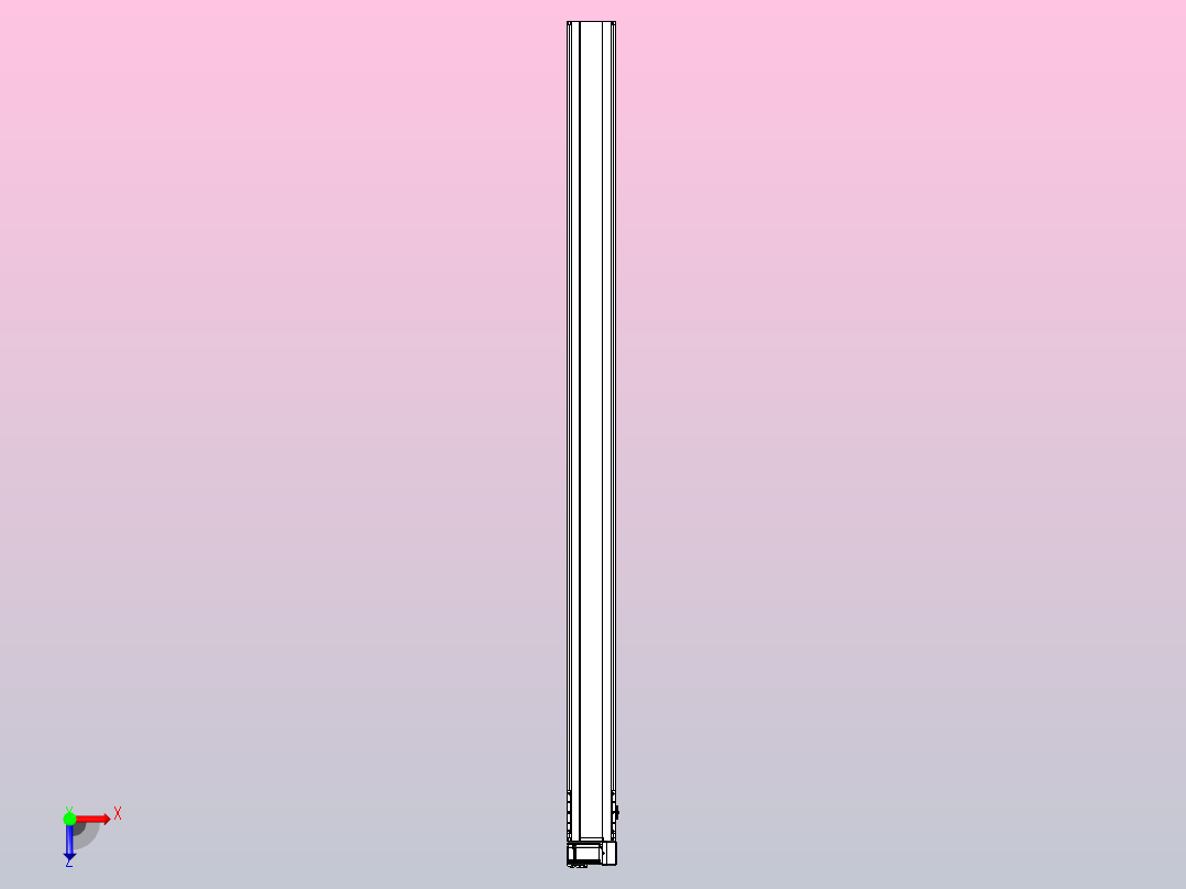 皮带直线轴半封闭可选导轨TPA-HNB-175D-140-L2700-RU-Y-P75-N3俯视图