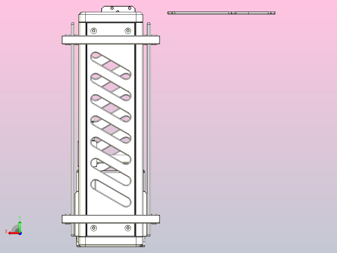 水冷电脑机箱后视图