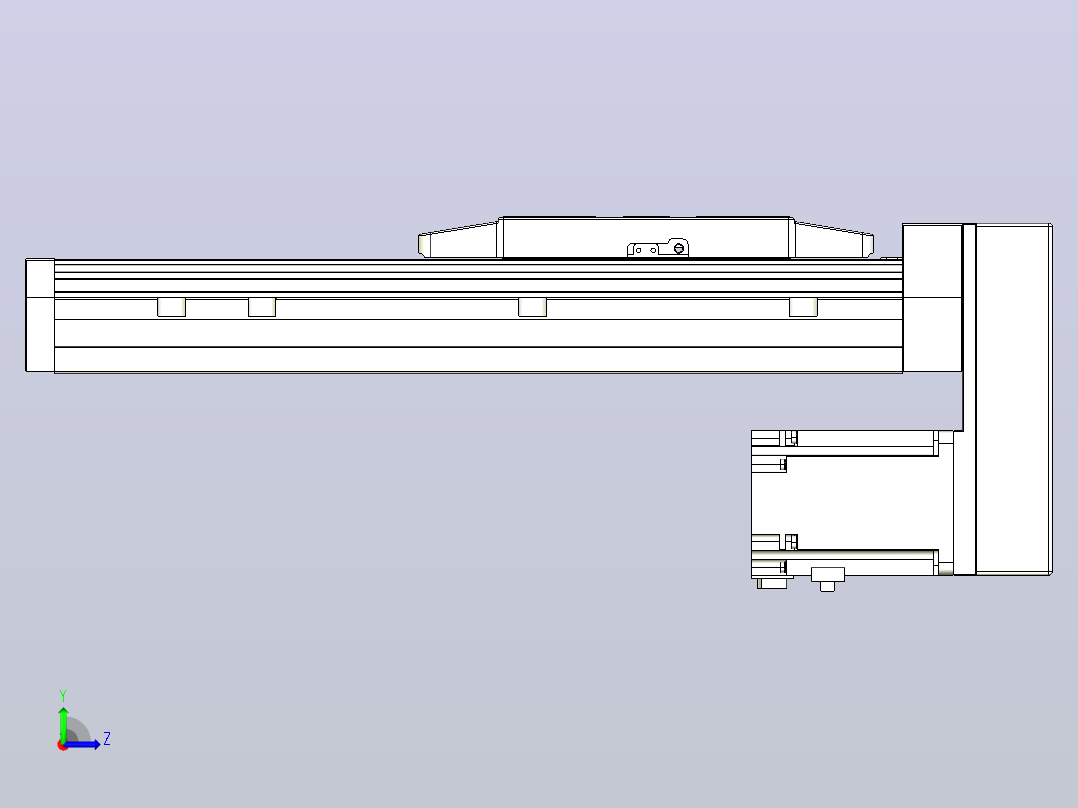 滚珠丝杠直线轴内置导轨TPA-GCR-170-2510C-L200-MP-M75-N3左视图