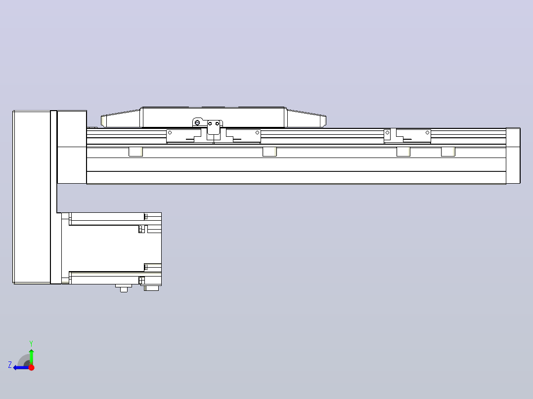 滚珠丝杠直线轴内置导轨TPA-GCR-170-2510C-L200-MP-M75-N3右视图