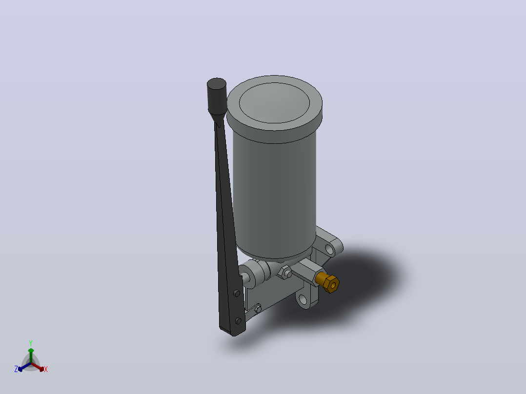 CLHA手动黄油注油器[CLHA-10]正等轴测图