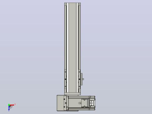 皮带直线轴半封闭可选导轨TPA-HNB-65S-90-L200-LU-Y-P10-N3俯视缩略图