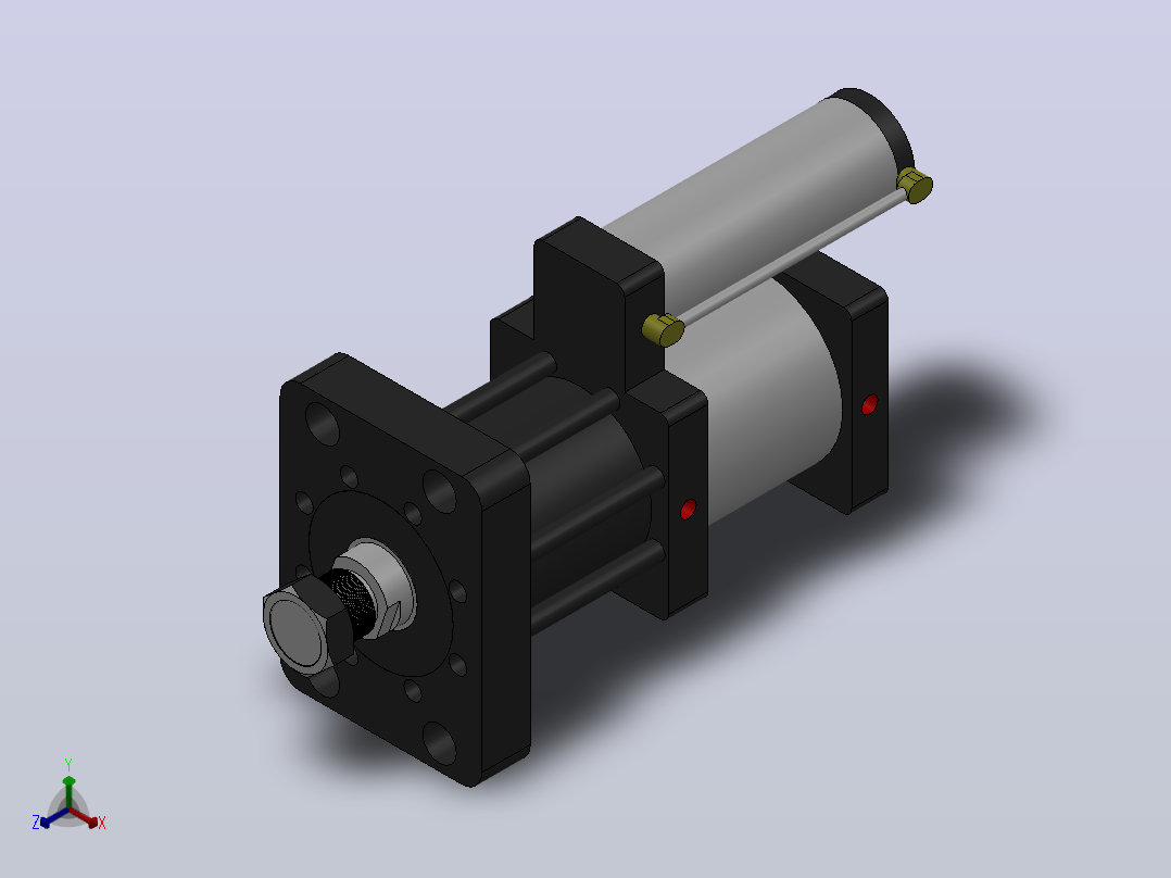 MPT-40T系列标准型[MPT-150-50-5-30T-M1-S1-0°]气压增压缸主视图