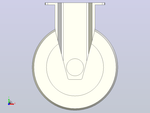 轻中载型(60~80kg)固定型脚轮[CAPG100-U]前视缩略图