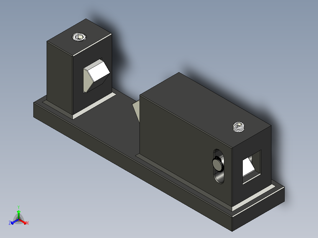 刀口式夹紧器工装夹具3D图纸 STEP IGS格式正等轴测图