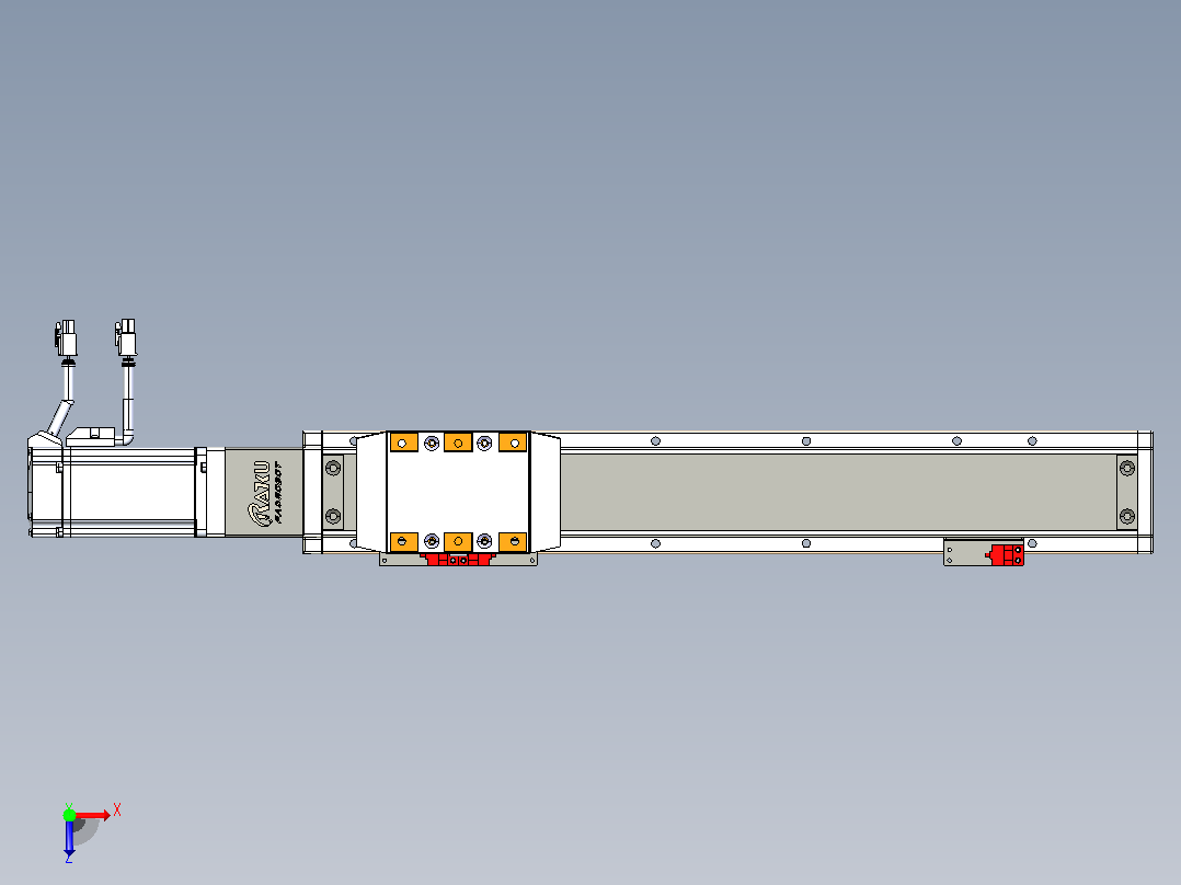 GTH 内嵌式模组 FTH80-PD-P40  TOYO 电缸滑台[FTH80-350-PD-P40]俯视图