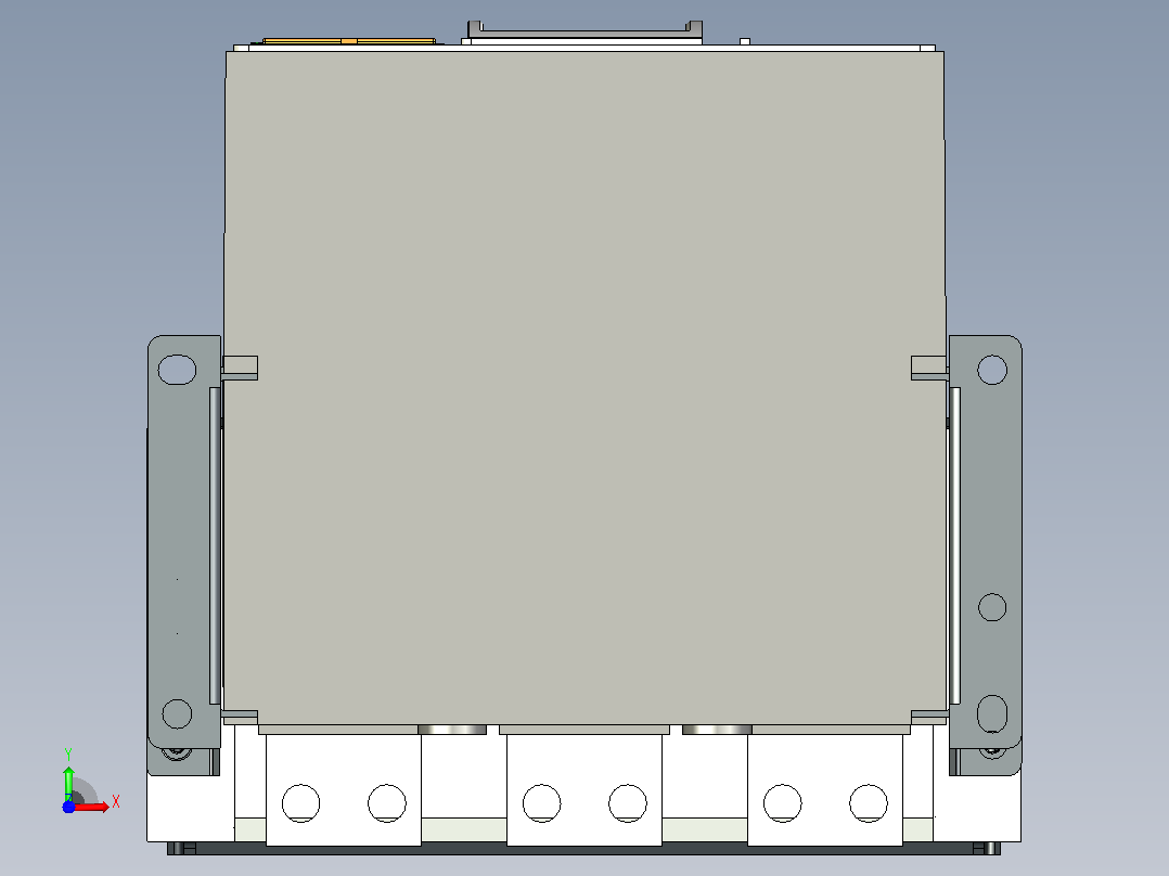 NXAF16N_H04-06 3P固定万能式断路器三维模型202202前视图