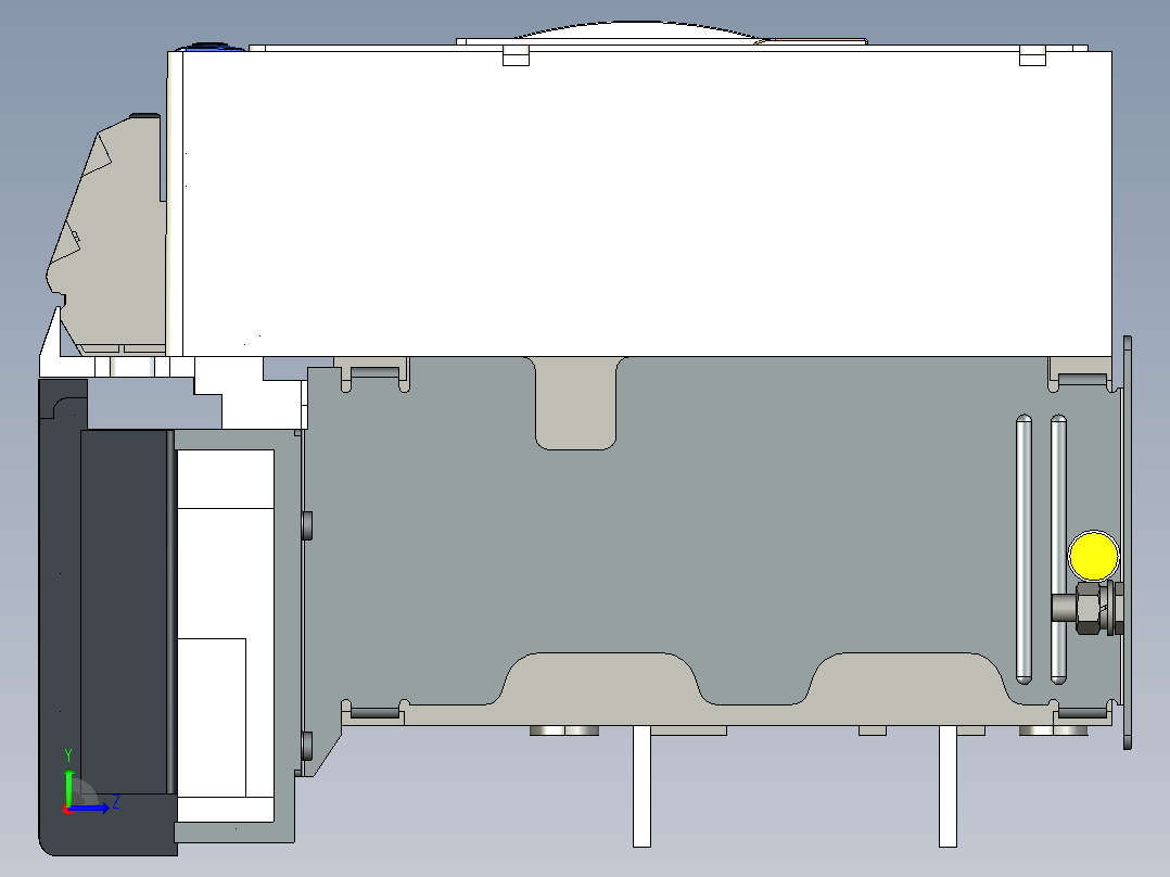 NXAF16N_H04-06 3P固定万能式断路器三维模型202202左视图