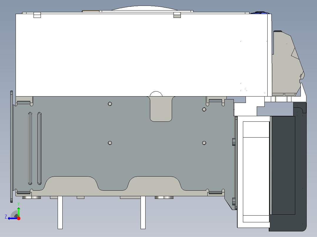 NXAF16N_H04-06 3P固定万能式断路器三维模型202202右视图