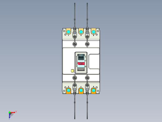 NM5-100 3P塑料外壳式断路器三维模型202404俯视缩略图