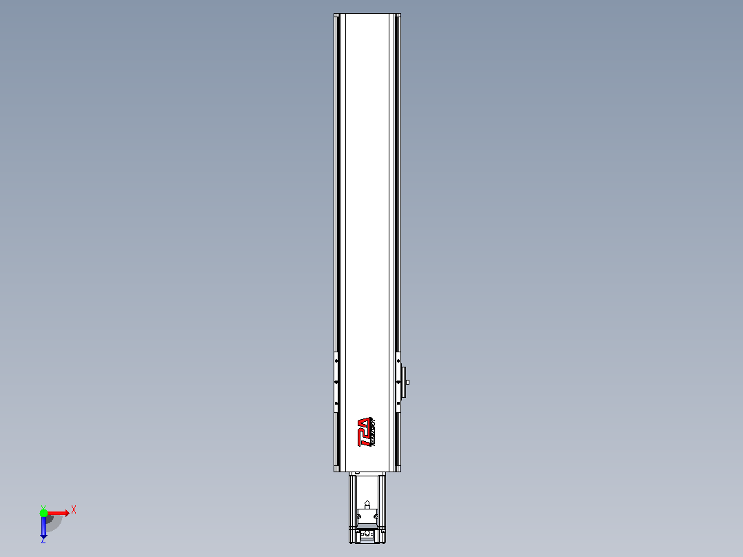日规模组半封闭丝杆TPA-HNR-110D-1610C-L500-M-C-P40-N3俯视图