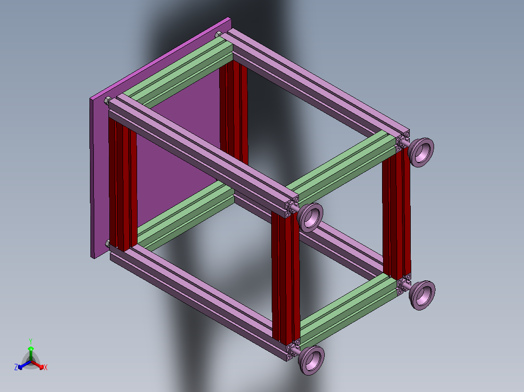 玩具汽车轮子组装机（含工程图sw15可编辑+BOM）正等轴测图