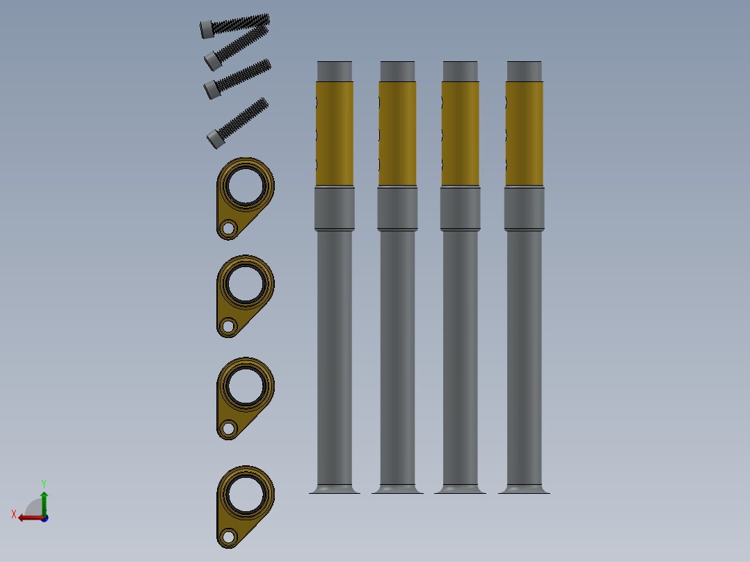 solidworks 推杆套设计后视图