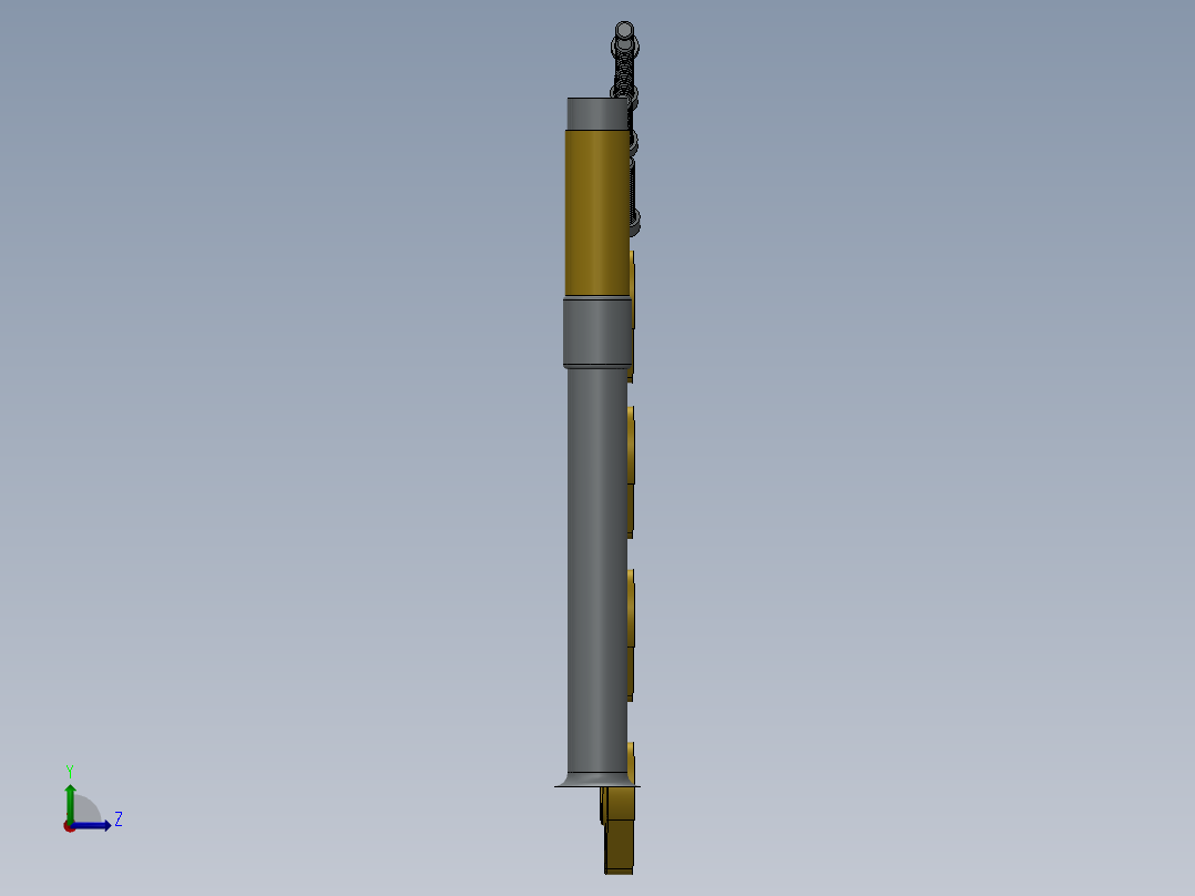 solidworks 推杆套设计左视图