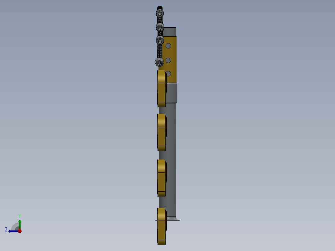 solidworks 推杆套设计右视图