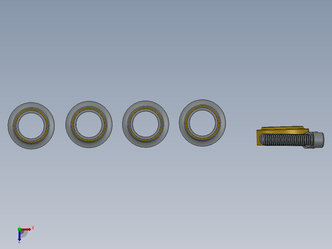 solidworks 推杆套设计俯视图