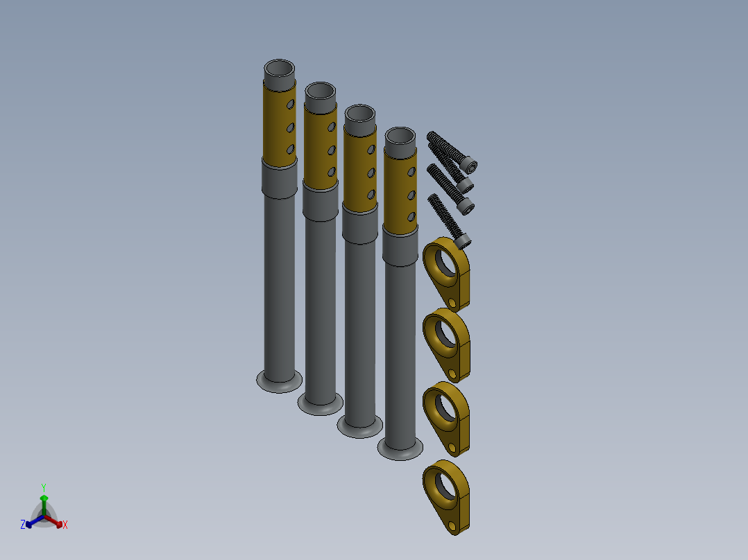 solidworks 推杆套设计正等轴测图