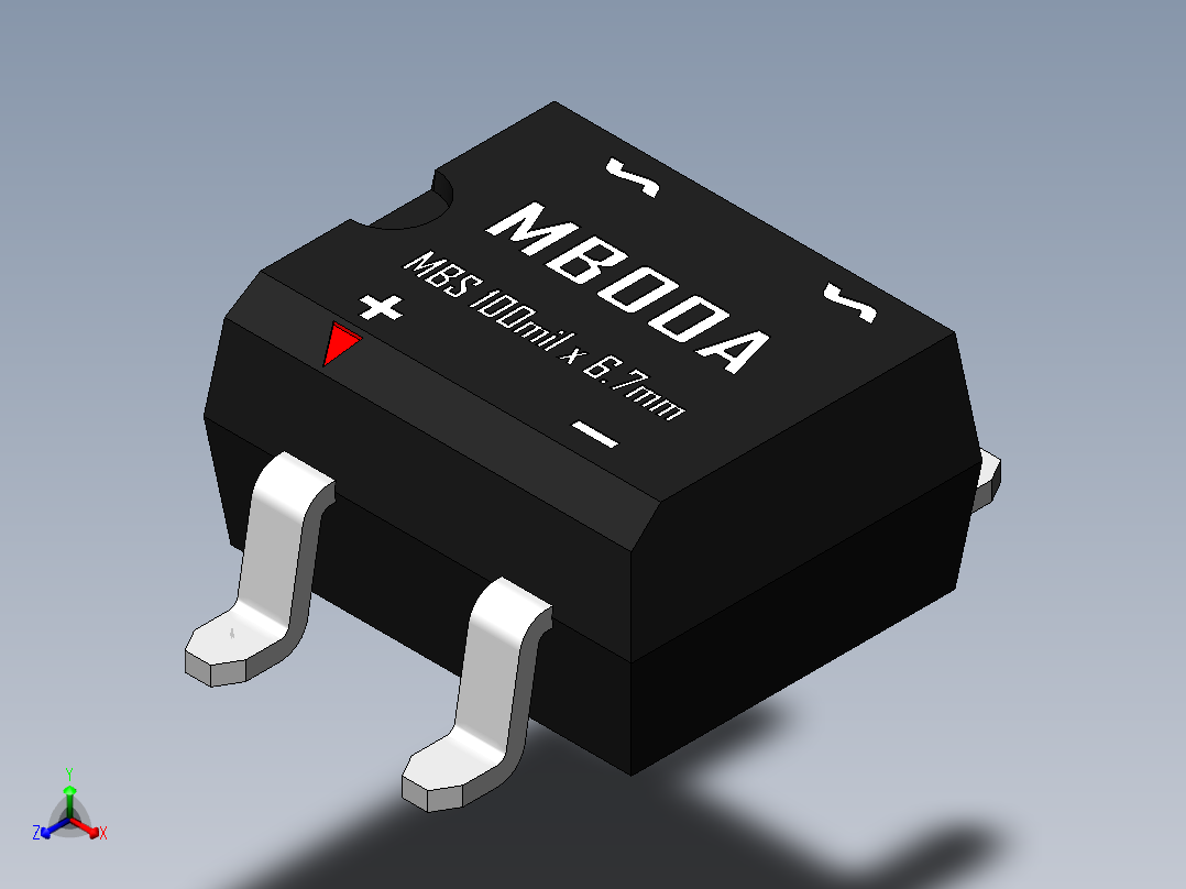 桥式整流器-MBS正等轴测图