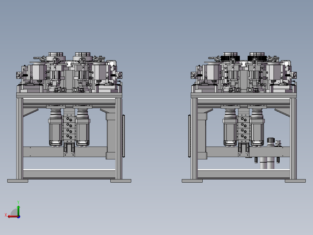 非标自动化组装机器设备后视图