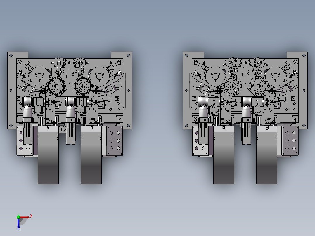 非标自动化组装机器设备俯视图