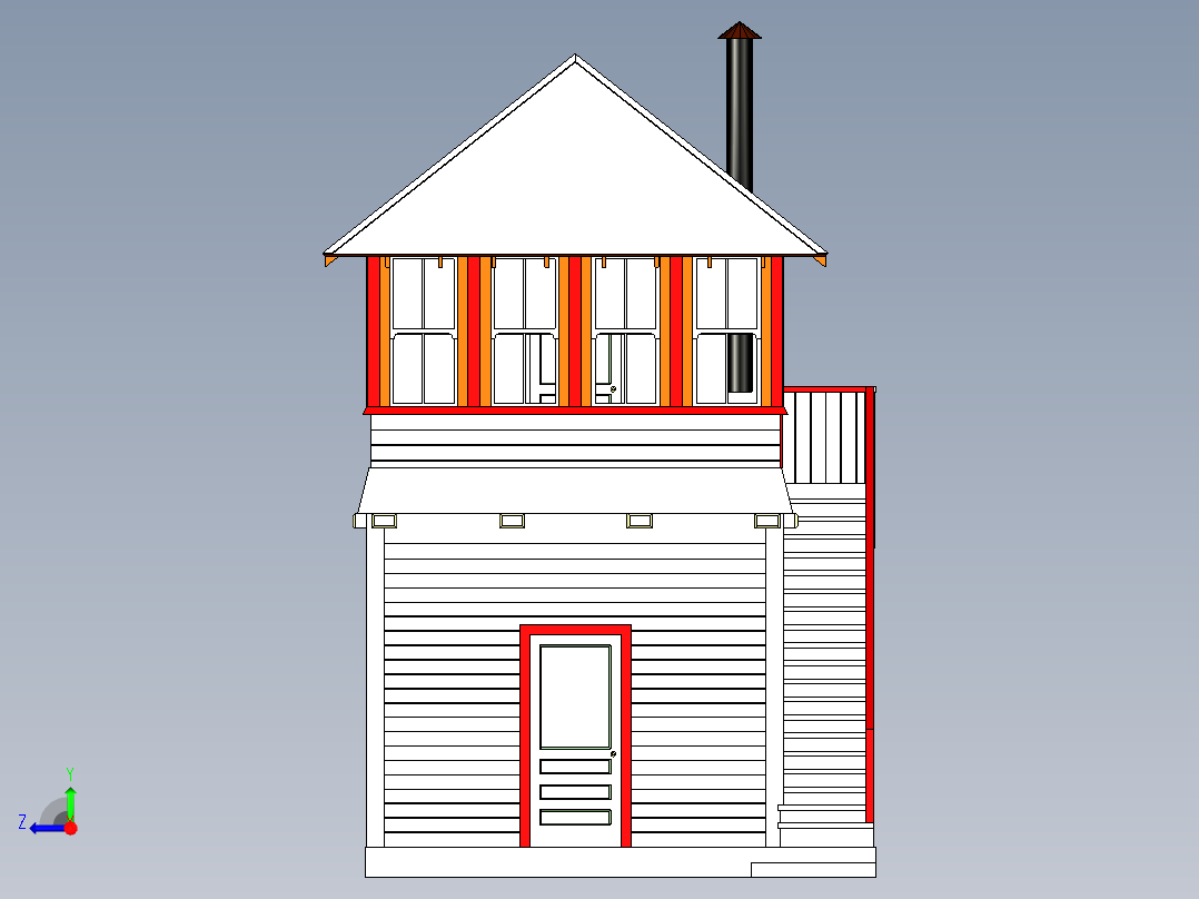 学院公园铁路区塔右视图