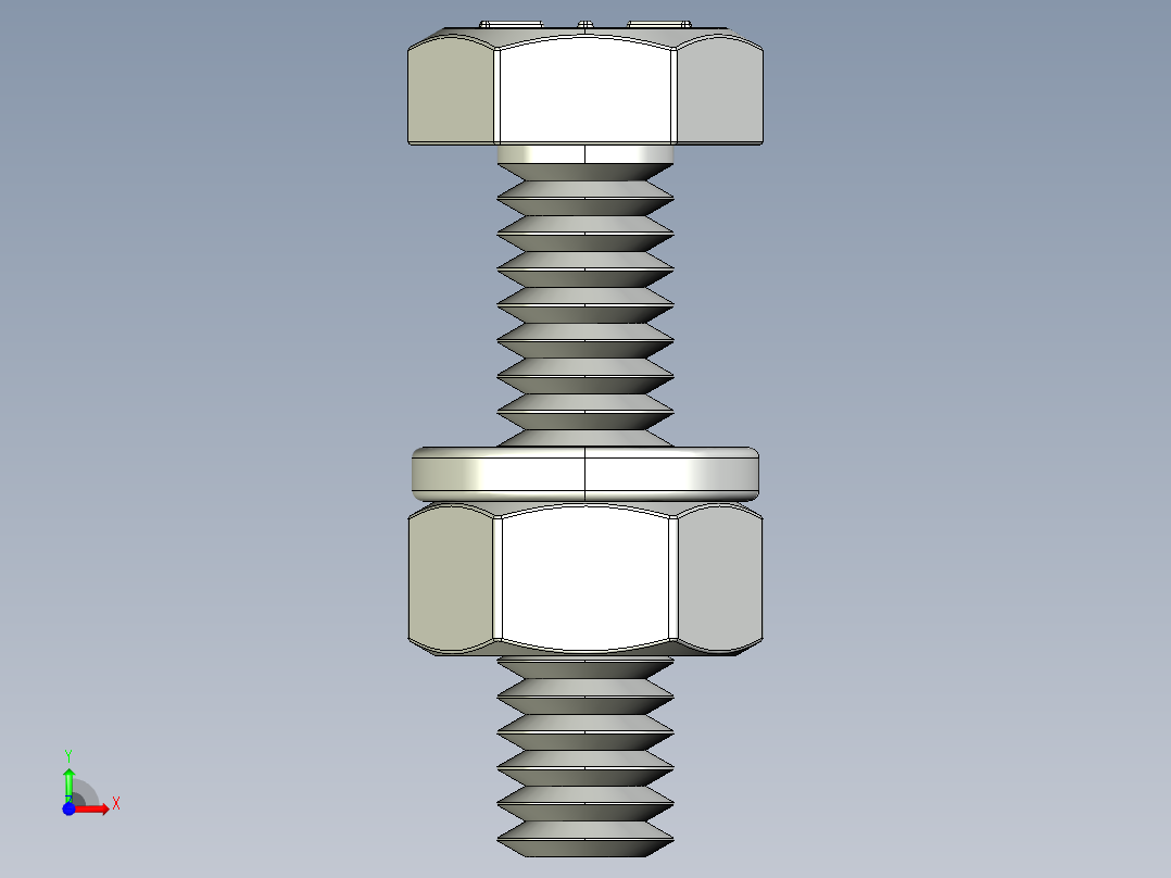 紧固件-STEP 0.2500 Hex Bolt-02前视图