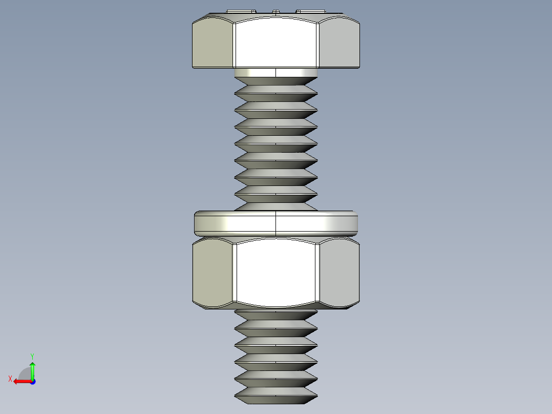 紧固件-STEP 0.2500 Hex Bolt-02后视图