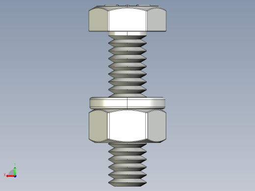 紧固件-STEP 0.2500 Hex Bolt-02后视缩略图