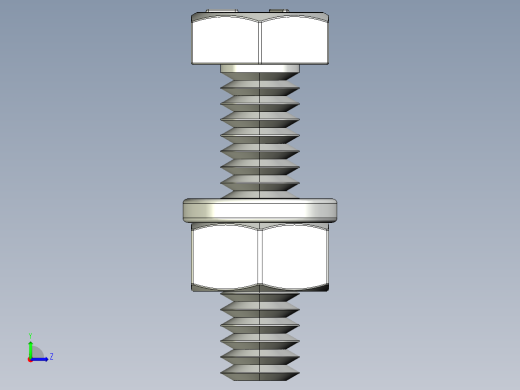 紧固件-STEP 0.2500 Hex Bolt-02左视缩略图