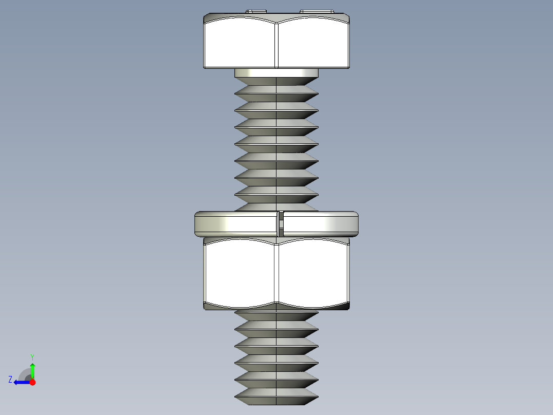 紧固件-STEP 0.2500 Hex Bolt-02右视图