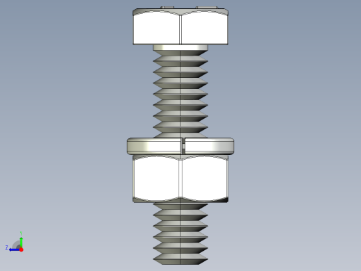 紧固件-STEP 0.2500 Hex Bolt-02右视缩略图
