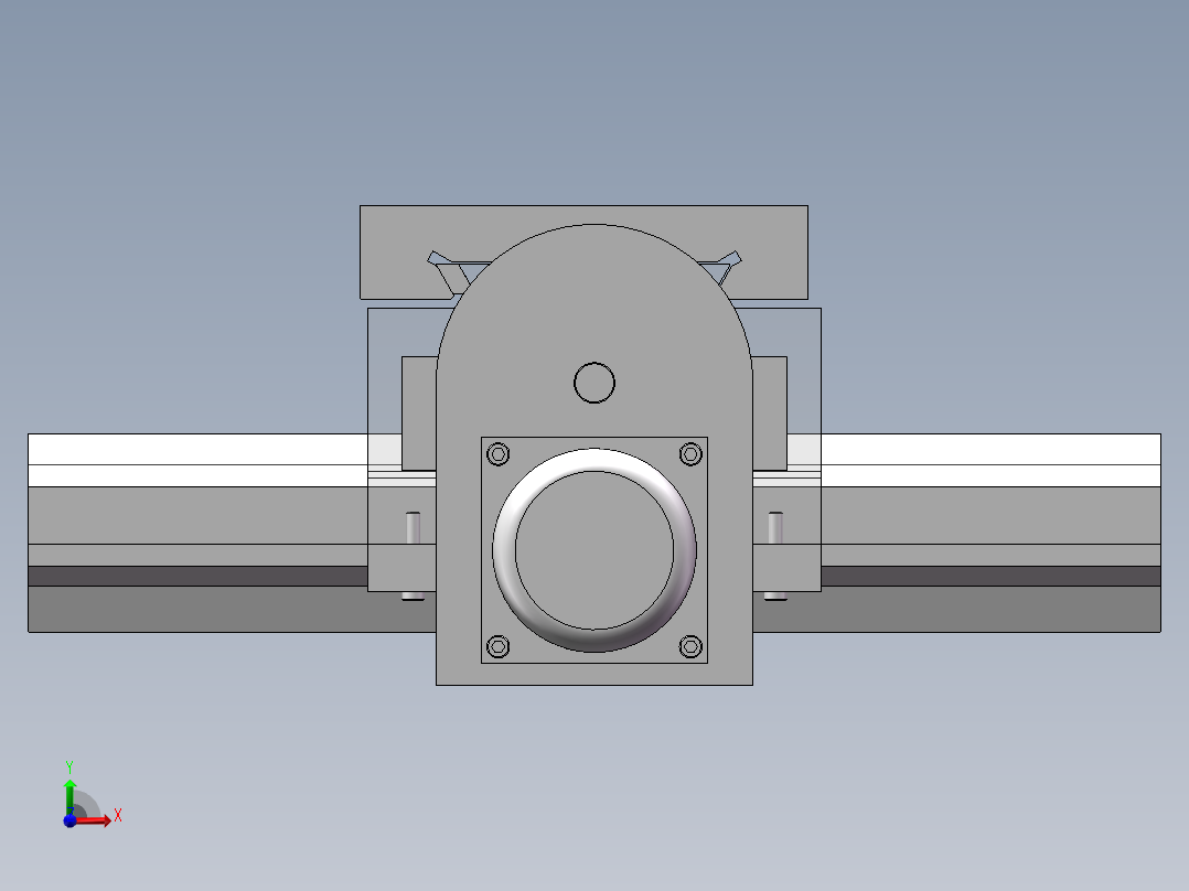 机床横向进给机构设计及建模【步进电机】【含三维图+CAD图+文档】前视图