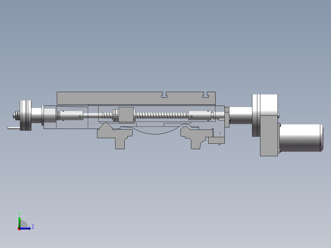 机床横向进给机构设计及建模【步进电机】【含三维图+CAD图+文档】左视图