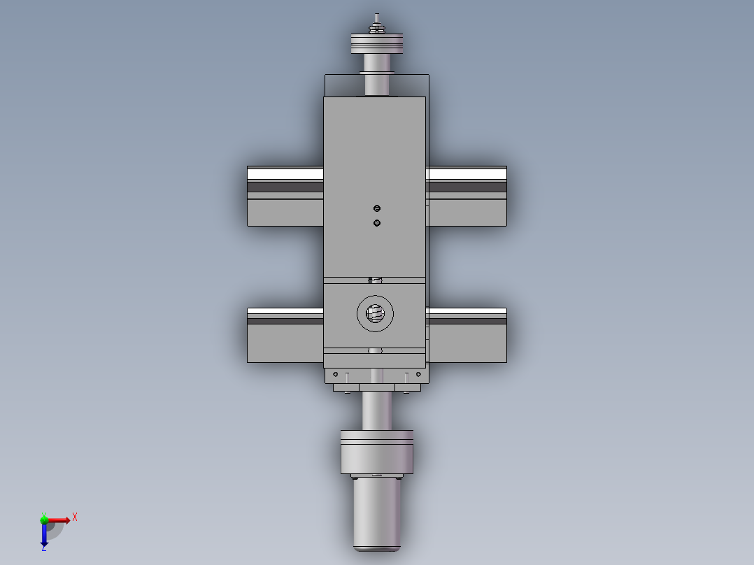 机床横向进给机构设计及建模【步进电机】【含三维图+CAD图+文档】俯视图