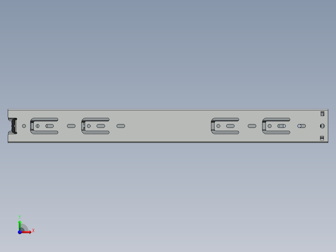 400三节导轨前视图