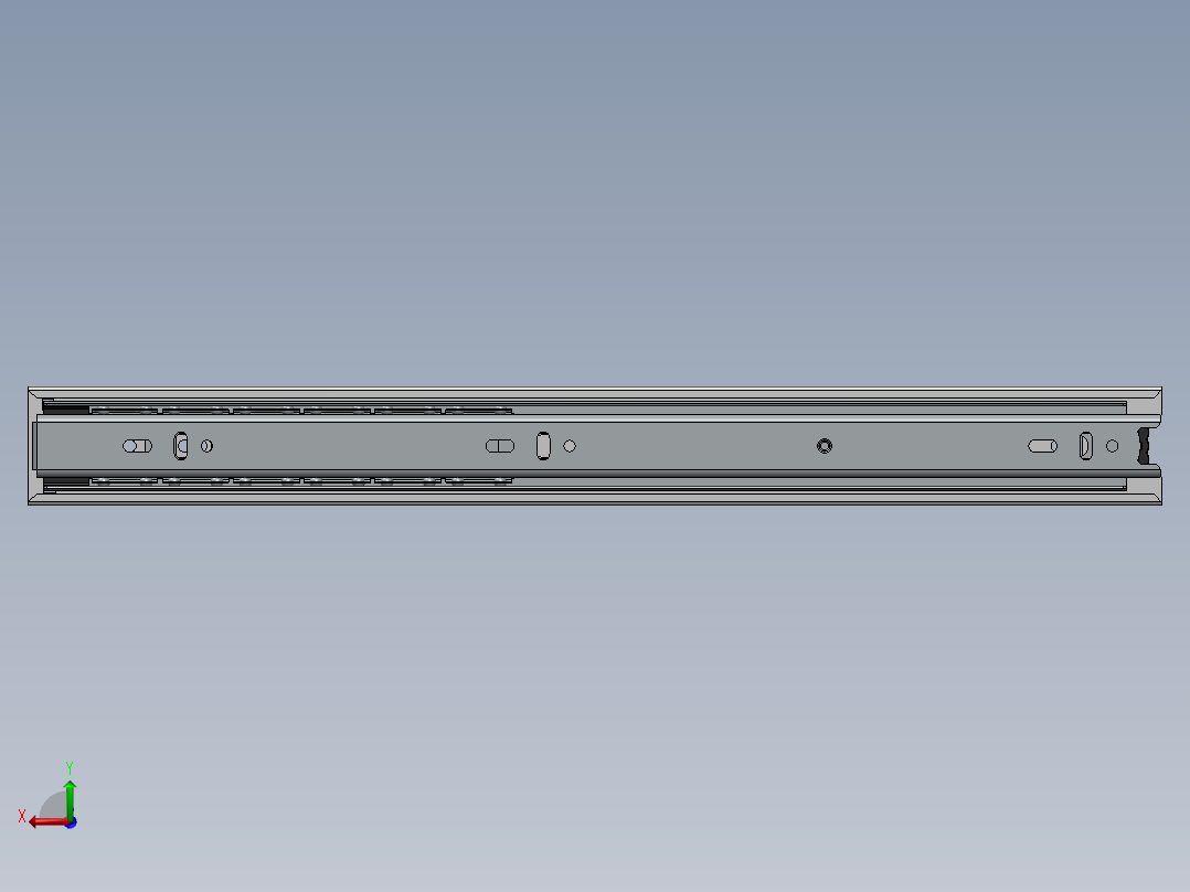 400三节导轨后视图