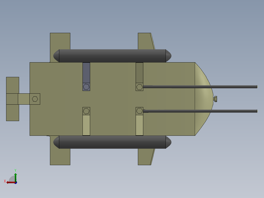 无人水下航行器（AUV）--sw后视图