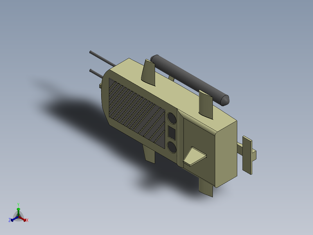 无人水下航行器（AUV）--sw正等轴测图