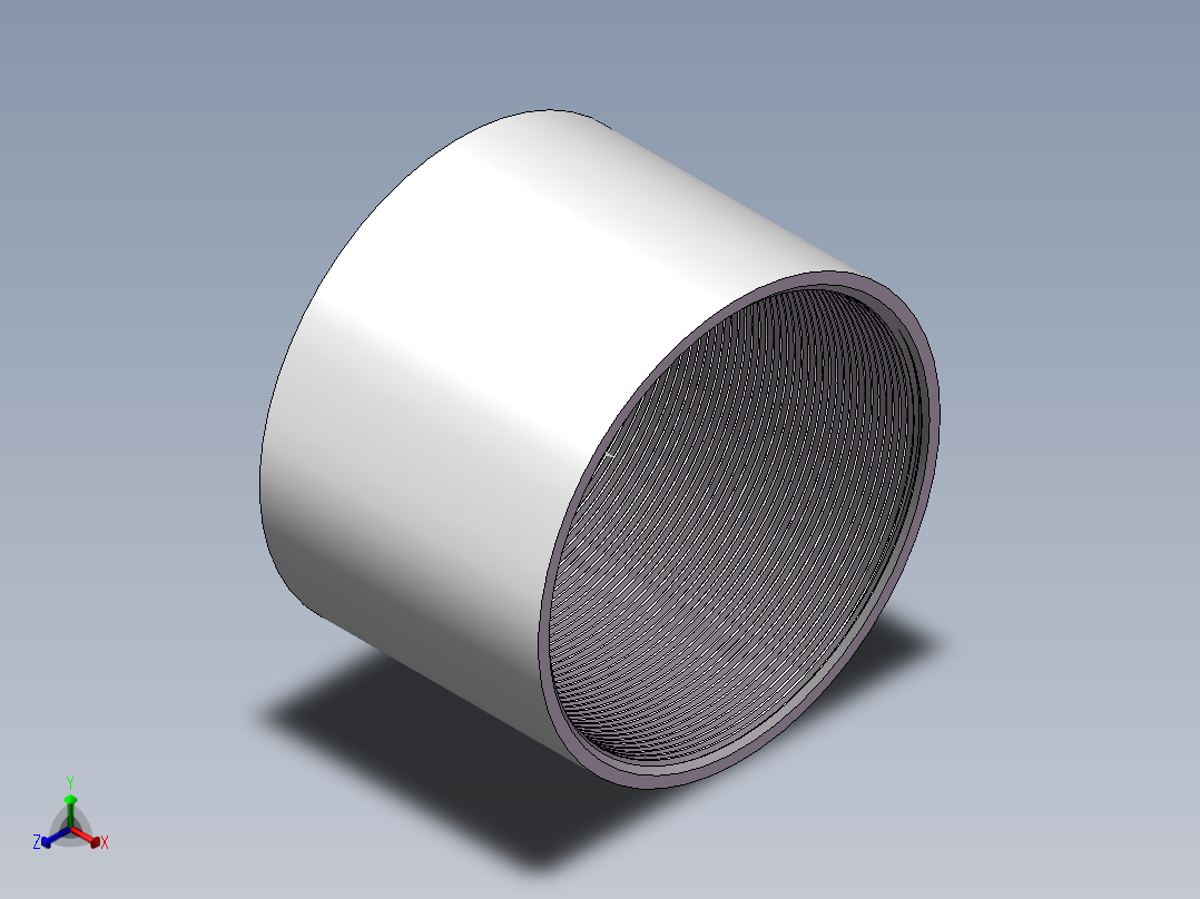 管箍-等径直通 DN100正等轴测图