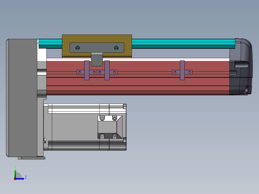 MTH丝杆半封闭模组MTH13-BM-60左视图