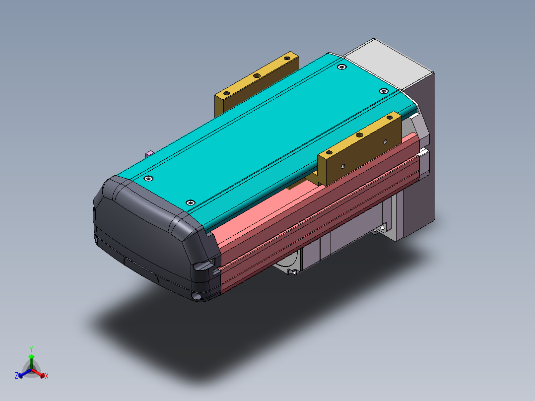 MTH丝杆半封闭模组MTH13-BM-60正等轴测图