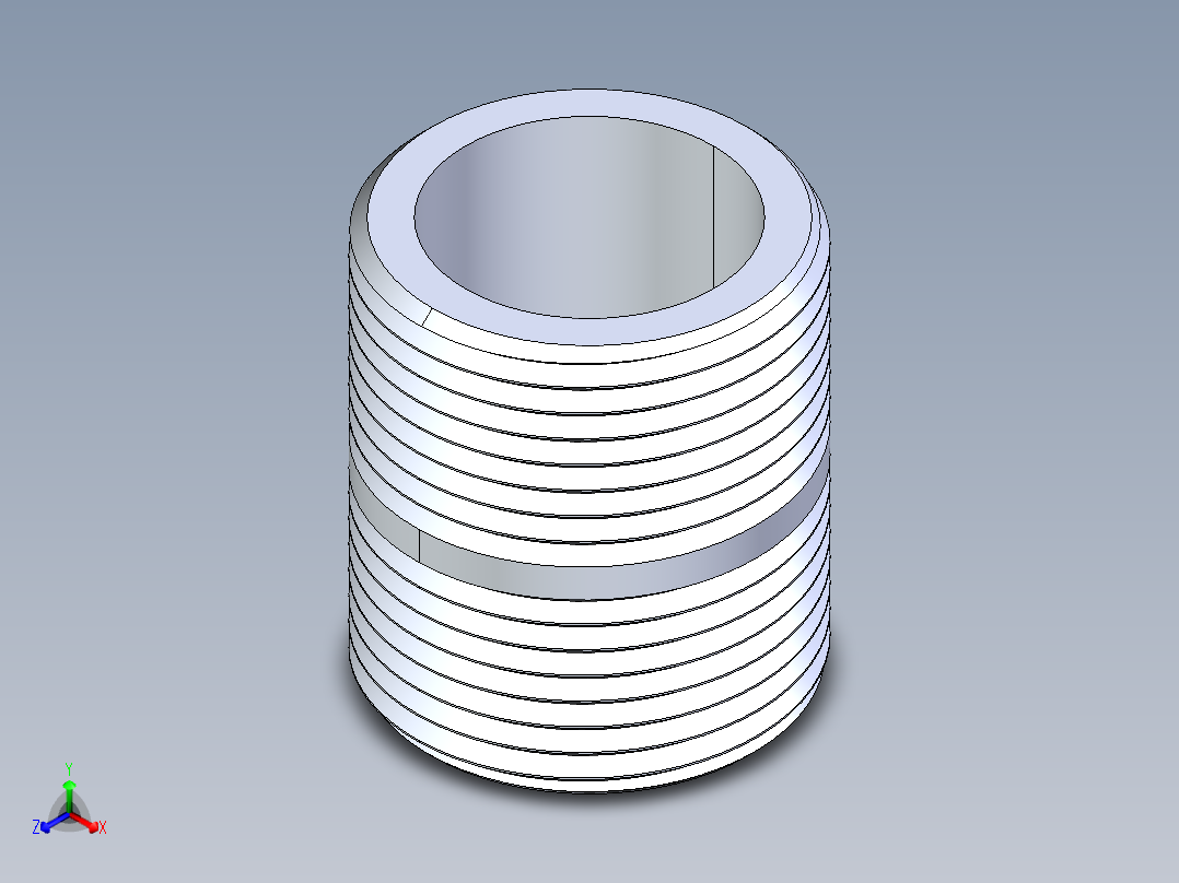 聚氯乙烯配件33-Sch80_Nipple_MPTxMPT_861-133_1in x Close主视图
