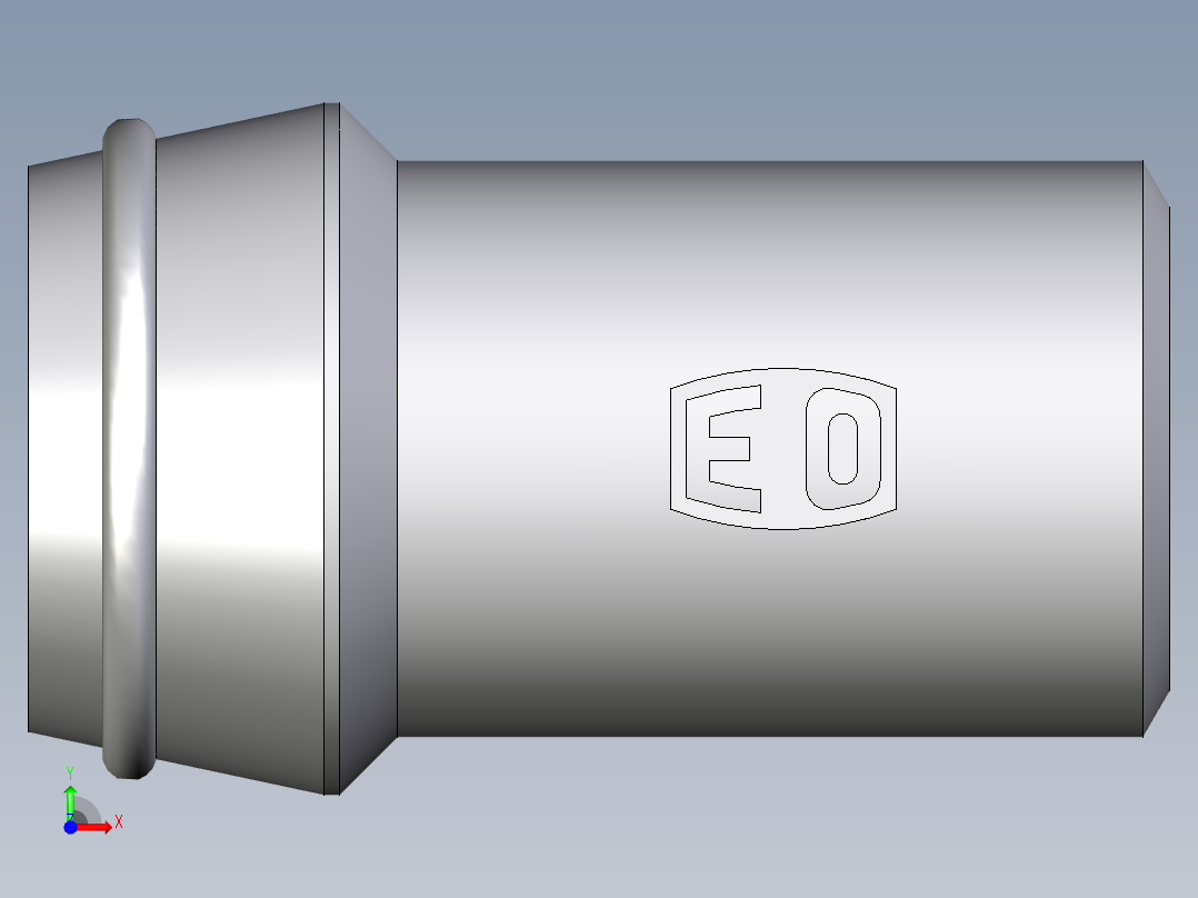 卡套式工业通用硬管接头EO_Schweisskegel_SKA25X4前视图