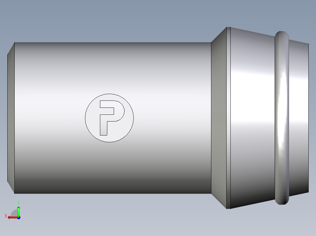 卡套式工业通用硬管接头EO_Schweisskegel_SKA25X4后视图