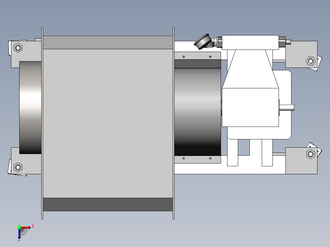 高压泵改造设计俯视图
