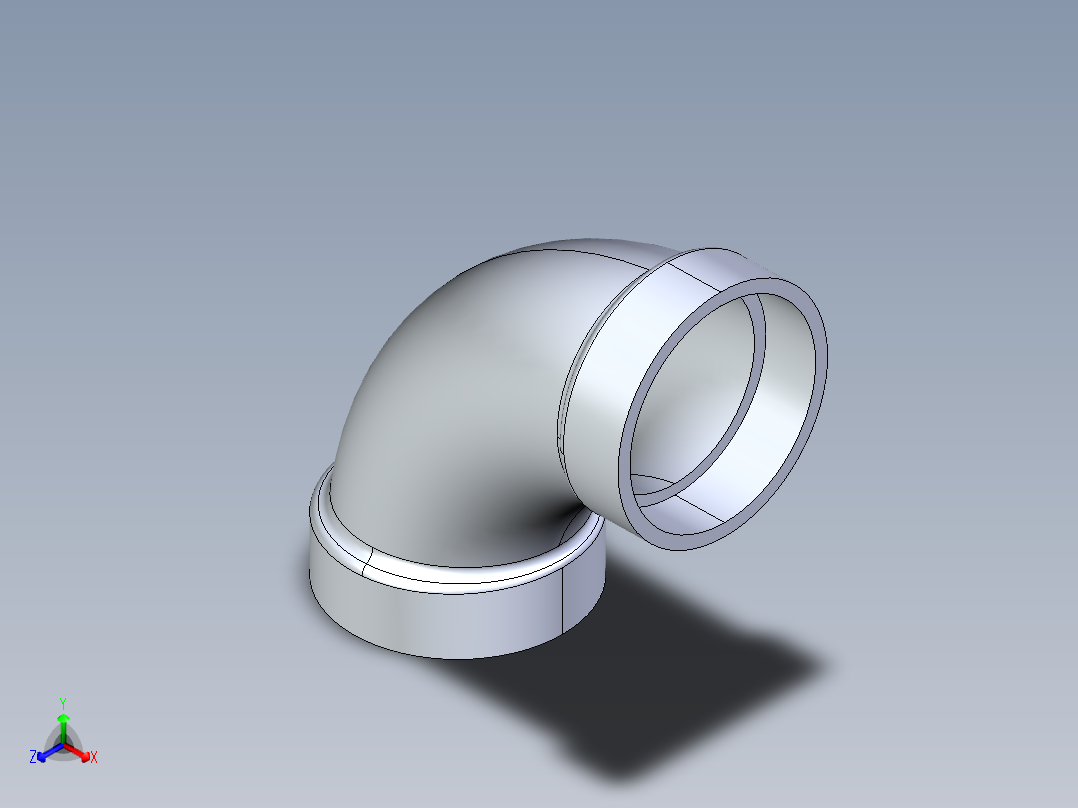 船舶管路系统S2_SeaDrainPLUS_1-4LongBend-SxS_37E162703_3in Sea Drain Plus - 91.2 Long Sweep - SxS主视图