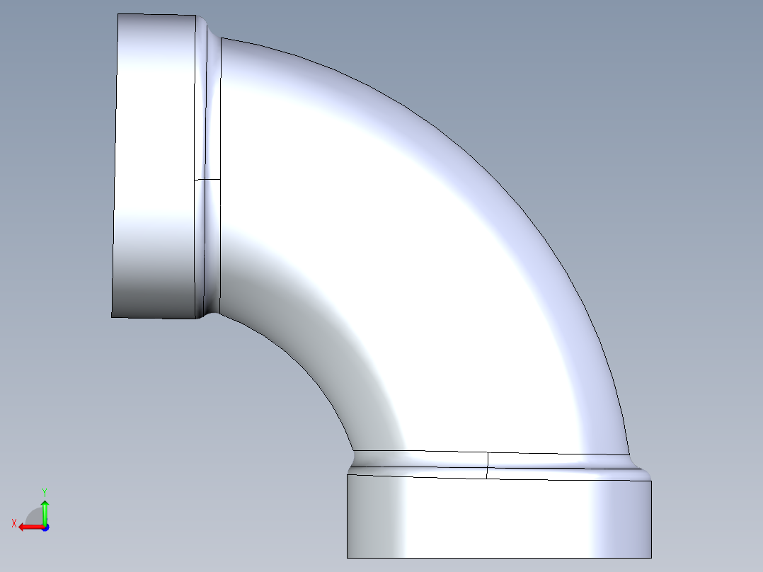船舶管路系统S2_SeaDrainPLUS_1-4LongBend-SxS_37E162703_3in Sea Drain Plus - 91.2 Long Sweep - SxS后视图