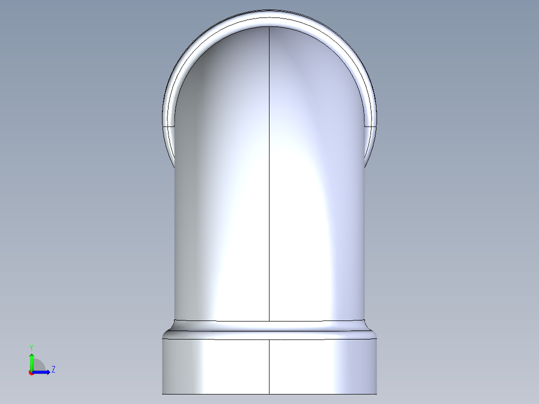 船舶管路系统S2_SeaDrainPLUS_1-4LongBend-SxS_37E162703_3in Sea Drain Plus - 91.2 Long Sweep - SxS左视图